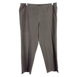 Eileen Fisher Large‎ Pants Gray Crop Ankle Pull On Elastic Waist Mid Rise 1189